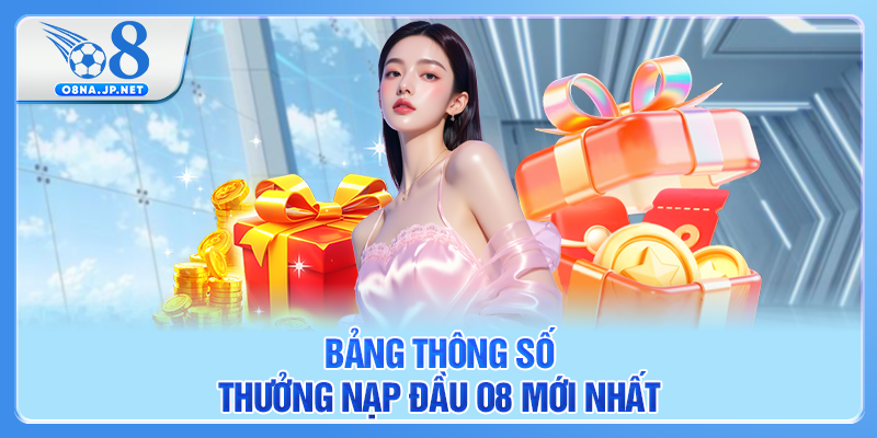 Bảng thông số thưởng nạp đầu O8 mới nhất